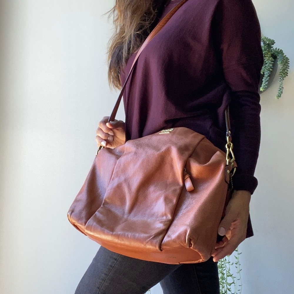 Coach | boho bag| brown leather